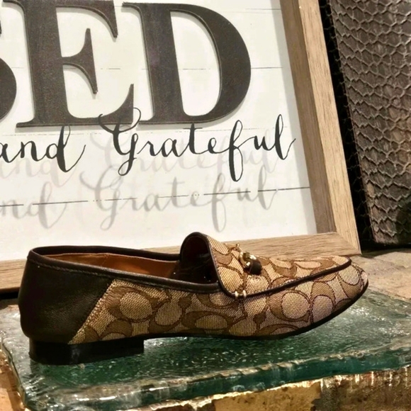 Coach Haley Loafer Signature Jacquard Wmns Sz 5.5 - Picture 3 of 14